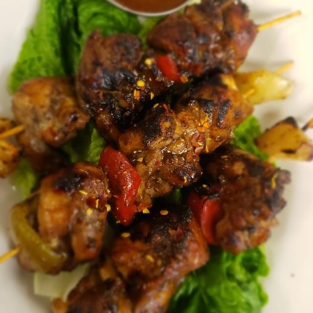 Jerk Chicken Kabobs.