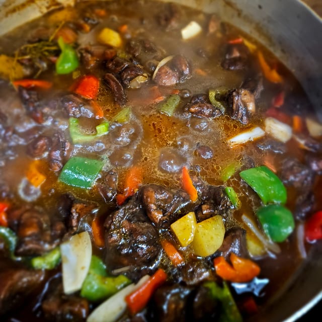 Brown Stew Chicken.