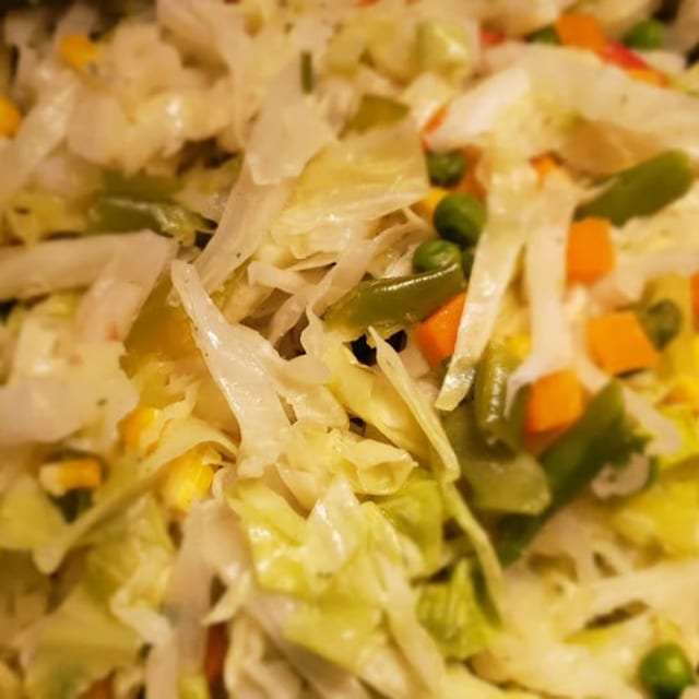 Steamed Vegetables.